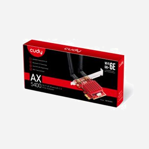 Cudy WE3000S : Carte réseau WLAN/Bluetooth PCIe, 2400Mbps Tri-bande (2.4/5/6 GHz), WiFi 6 AX, Bluetooth 5.2, Antenne Externe 5dBi, Windows 10/11 - Miniature 3