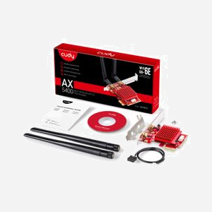 Cudy WE3000S : Carte réseau WLAN/Bluetooth PCIe, 2400Mbps Tri-bande (2.4/5/6 GHz), WiFi 6 AX, Bluetooth 5.2, Antenne Externe 5dBi, Windows 10/11 - Miniature 4
