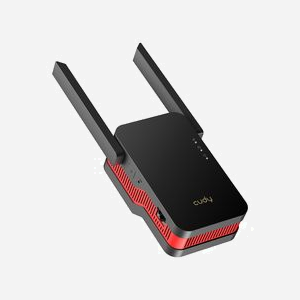 Cudy RE3000 - Amplificateur Wi-Fi bi-bande 2.4/5GHz - 574/2402 Mbit/s - IEEE 802.11ax/ac/n/g/b/a - Port Ethernet - Noir/Rouge - Miniature 4