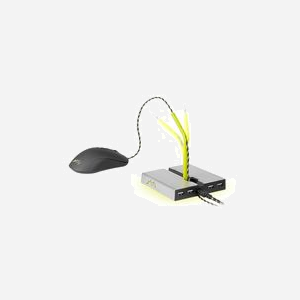 CHERRY XTRFY XG-B1-LED Hub USB 2.0 4 Ports, Câble 1.5m, Dimensions 108x108x23.5mm, Interface Hôte USB 2.0, Poids 124g - Miniature 2