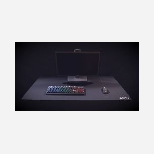 CHERRY XTRFY GP2 XXL - Tapis de Souris Gaming Noir 1200x600x3mm Surface Vêtement Monochromatique Base Antidérapante Rebords Cousus - Miniature 3