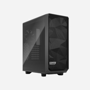 Fractal Design Meshify 2 Compact Tower Noir - Boîtier PC ATX/mATX/Mini-ITX, 2x140mm Avant, 1x120mm Arrière, USB 3.2 Gen 1/Gen 2 Type-A/Type-C