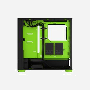 Fractal Design Pop Air Tower Noir/Vert (FD-C-POR1A-04), ATX/micro ATX/Mini-ITX, 3x3.5", 4x2.5", Vitre, 2x120mm avant, 1x120mm arrière, USB 3.2 Gen 1 - Miniature 4