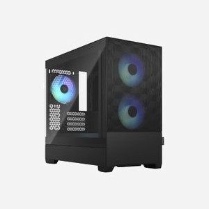 Fractal Design Pop Mini Air Noir - Mini Tower micro ATX/Mini-ITX - 2x120mm Avant, 1x120mm Arrière - Acier/Verre Trempé - USB 3.2 Gen 1 - Ref FD-C-POR1M-06