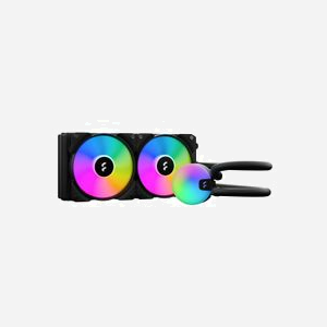 Fractal Design Lumen S24 v2 RGB - Refroidisseur liquide AIO pour processeur, radiateur 272mm, 2x120mm 500-2000tr/min, sockets Intel/AMD, RGB, 22dBA - Miniature 2
