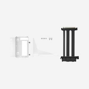 Fractal Design Flex 2 Kit GPU Universel Blanc, PCIe 4.0, Support 1 Carte Graphique, Compatible North/Focus 2/Define 7/Meshify 2/Torrent, Câble Adaptateur 19.5cm - Miniature 2
