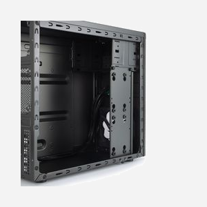 Fractal Design Core 1100 Mini Tower Noir, microATX/Mini-ITX, 2x 5.25", 2x 3.5", 1x120mm avant, USB 3.2 Gen 1, Filtre anti-poussière - Miniature 3