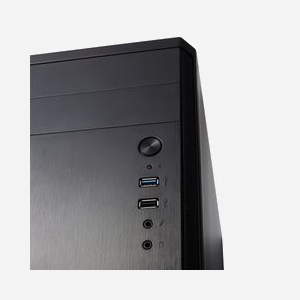 Fractal Design Core 1100 Mini Tower Noir, microATX/Mini-ITX, 2x 5.25", 2x 3.5", 1x120mm avant, USB 3.2 Gen 1, Filtre anti-poussière - Miniature 4