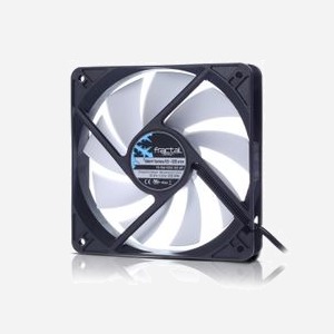 Fractal Design Silent Series R3 120mm - Ventilateur Boîtier PC 12cm, 1200 tr/min, 20.5dB, 46.5 CFM, 0.78 mmH2O, 3-Pin, Noir/Blanc - Miniature 1