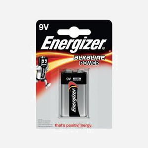 Energizer Alkaline Power Pile 9V 6LR61 - Alcaline, 9V, 46g, -18°C à 55°C, Dimensions 17.5x26.5x48.5mm, 1pc, Blister