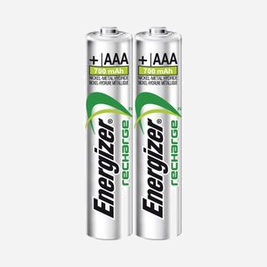 Energizer Power Plus AAA : Batterie rechargeable NiMH 1.2V 700mAh, Lot de 2, Dimensions 44.5x1.05cm, Poids 11g, Température 0-50°C, Ref E300626500 - Miniature 2