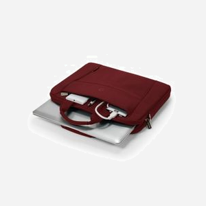 DICOTA Slim Case Base 13-14.1 Sac Messenger Rouge Polyester 35.8cm (14.1") Compartiment 350x245x30mm, Poche Frontale, Sangle Amovible, 365x275x40mm - Miniature 3