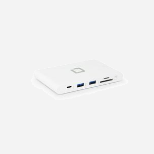 DICOTA D31729 Station d'accueil USB-C 9-en-1 Blanc - 2x USB-A 3.2 Gen 1, 2x USB-C 3.2 Gen 1, HDMI 4K, VGA HD, Ethernet RJ45, Lecteurs SD/MicroSD, USB Power Delivery 3.0 100W