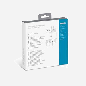 DICOTA D31729 Station d'accueil USB-C 9-en-1 Blanc - 2x USB-A 3.2 Gen 1, 2x USB-C 3.2 Gen 1, HDMI 4K, VGA HD, Ethernet RJ45, Lecteurs SD/MicroSD, USB Power Delivery 3.0 100W - Miniature 5