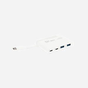 DICOTA D31731 Hub USB-C 4-en-1 Blanc : 2x USB-A 3.2 Gen 1, 2x USB-C 3.2 Gen 1, USB Power Delivery 3.0 jusqu'à 100W, Plug & Play, 90x60x15.7mm - Miniature 3