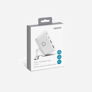 DICOTA D31731 Hub USB-C 4-en-1 Blanc : 2x USB-A 3.2 Gen 1, 2x USB-C 3.2 Gen 1, USB Power Delivery 3.0 jusqu'à 100W, Plug & Play, 90x60x15.7mm - Miniature 4