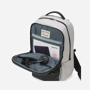 Sac à dos DICOTA MOVE D31766 Gris pour ordinateur portable jusqu'à 15.6" - Polyester, 300x170x480mm, 24L, Poche Tablette 10.5", Housse de Pluie, 800g - Miniature 5