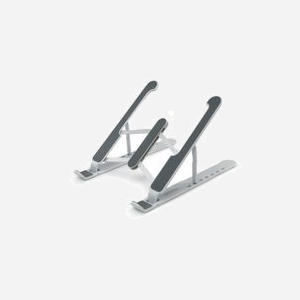DICOTA D31889 Support Laptop Aluminium/Silicone Noir/Argent, 1 périphérique, 7 positions hauteur, 265x60x160mm, antidérapant, 340g - Miniature 4