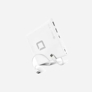 DICOTA D31893 Chargeur Universel 120W USB-C Power Delivery 3.0 & USB-A Quick Charge 4+ (5-20V/5A) - 2x USB-C / 2x USB-A - Blanc - EU/UK - Miniature 3