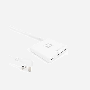 DICOTA D31893 Chargeur Universel 120W USB-C Power Delivery 3.0 & USB-A Quick Charge 4+ (5-20V/5A) - 2x USB-C / 2x USB-A - Blanc - EU/UK - Miniature 4