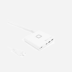 DICOTA D31893 Chargeur Universel 120W USB-C Power Delivery 3.0 & USB-A Quick Charge 4+ (5-20V/5A) - 2x USB-C / 2x USB-A - Blanc - EU/UK - Miniature 5