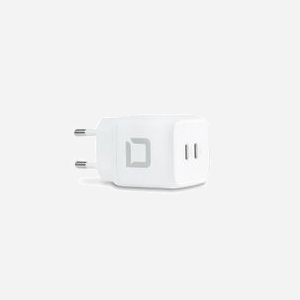 DICOTA D31984 Chargeur Secteur Universel 45W, 2 Ports USB-C Power Delivery 3.0, 100-240V, Charge Rapide, Blanc, Tablettes, 76.3x40.5x38mm, 140g - Miniature 1