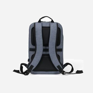 DICOTA Slim Eco MOTION Sac à dos 14.1" Bleu Denim Polyester Recyclé (RPET) 270x100x410mm Compartiment HDF Sangle Chariot Référence D32016-RPET - Miniature 4