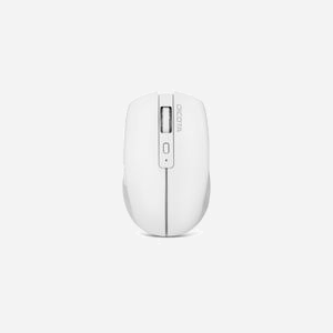DICOTA D32044 : Souris Ambidextre sans fil RF + Bluetooth, 1600 DPI, 6 Boutons, Batterie intégrée rechargeable USB-C, Blanc, 102x64x35mm