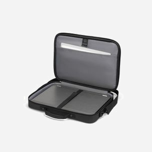 DICOTA D32087-RPET Housse Ordinateur Portable 14.1" (35.8cm) Polyester & PET recyclé, Noir, Poches multiples, Sangle d'épaule amovible, 360x260x50mm - Miniature 3