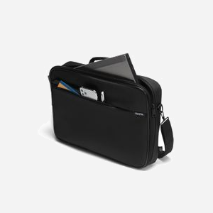 DICOTA D32087-RPET Housse Ordinateur Portable 14.1" (35.8cm) Polyester & PET recyclé, Noir, Poches multiples, Sangle d'épaule amovible, 360x260x50mm - Miniature 4