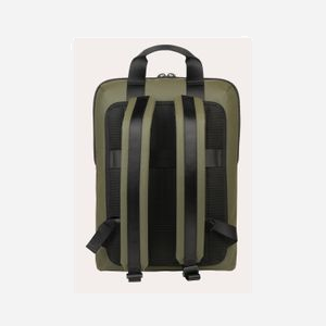 Tucano Gommo BKGOM15-VM Sac à Dos 16" Noir/Vert, Compatible Laptop 15.6" et MacBook Pro 16", Compartiment 365x250x20mm, Caoutchouc, Sangle Chariot - Miniature 3