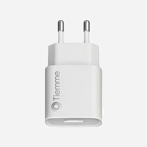 Tiemme 3644W Chargeur Secteur Universel 5W Blanc - 1 Port USB Type-A 3.2 Gen 1 (3.1 Gen 1) avec Câble USB Type-A vers USB Type-C