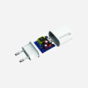 Tiemme 3644W Chargeur Secteur Universel 5W Blanc - 1 Port USB Type-A 3.2 Gen 1 (3.1 Gen 1) avec Câble USB Type-A vers USB Type-C - Miniature 5