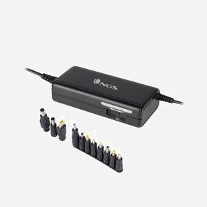 NGS BAN Adaptateur Secteur & Onduleur 90W Interne - AC/DC 12-20V - 11 Prises - Protections Surchauffe/Surcharge/Court-circuit - Noir - 130x60x40mm