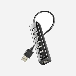 NGS IHUB7 TINY - Hub USB 2.0 7 Ports, 480 Mbit/s, Alimentation Externe, Compatible Windows/macOS/Linux, 102x23x20mm, Noir - Miniature 2