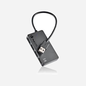 NGS IHUB4 TINY - Hub USB 2.0 Noir 4 Ports, 480 Mbit/s, Dimensions 77x42x12mm, Boîtier Plastique, Compatible Plug and Play, Certification CE - Miniature 2