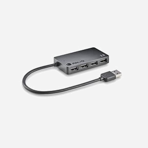 NGS IHUB4 TINY - Hub USB 2.0 Noir 4 Ports, 480 Mbit/s, Dimensions 77x42x12mm, Boîtier Plastique, Compatible Plug and Play, Certification CE - Miniature 3