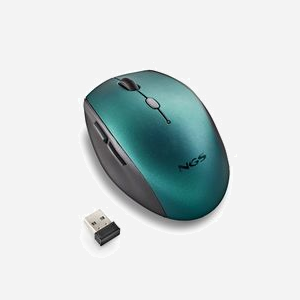 Souris NGS BEE RF sans fil 1600 DPI Optique 5 Boutons Bleu – Clic Silencieux, Ergonomique Droitier, Portée 10m, Compatible Windows/macOS - Miniature 2