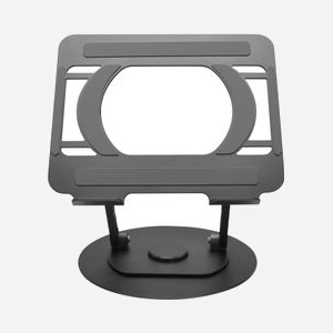 Vision VLM-TL Support Laptop/Livre Métal Gris, Plateau 258x225mm, Hauteur max 32cm, Rotation 360°, Bras 14cm, Pliable, Réglable, Surface Antidérapante - Miniature 2