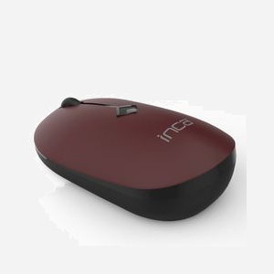 Souris Inca IWM-231RB Ambidextre Optique 1600 DPI RF sans fil 2.4GHz 4 Boutons Programmables avec Clic Silencieux, Portée 10m, Noir/Marron - Miniature 3
