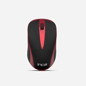 Souris Inca IWM-221RSK RF sans fil Optique 1600 DPI, 2 boutons, 2.4 GHz, portée 10m, noir/rouge, piles AAA, 97.3x70.6x35.7mm - Miniature 1