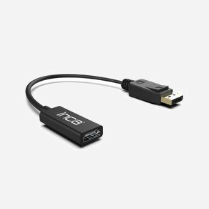 Inca IDTH-07 Adaptateur Vidéo DisplayPort Mâle vers HDMI Type A (Standard) Femelle, 0.2m, Noir, Support HDMI 1.4, Conditionnement Boîte avec crochet - Miniature 1