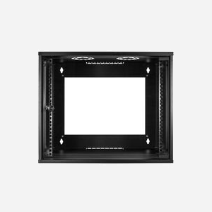 LogiLink W06C55B Rack Mural 6U Noir Acier Porte Verre 545x400x310mm Charge Max 40kg 19" Pré-assemblé avec Verrou à Clé - Miniature 4