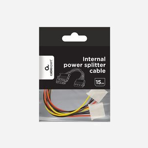 Gembird CC-PSU-1 Câble répartiteur d'alimentation interne 4-pin MOLEX mâle vers femelle - 10g, dimensions packaging 90x125x10mm - Miniature 3