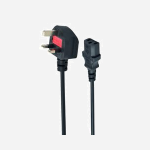 Câble d'alimentation Gembird PC-187 Noir 1.8m, Connecteur C13 Femelle vers 3 broches Mâle, Section 0.75mm² - Miniature 1