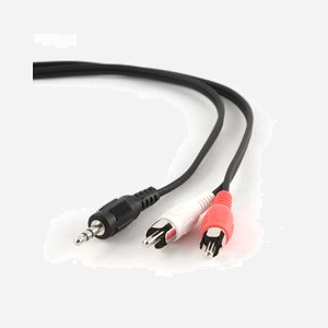 Gembird CCA-458-2.5M : Câble audio 2.5m, connecteur 3.5mm mâle vers 2x RCA mâle, Noir/Rouge/Blanc - Miniature 5