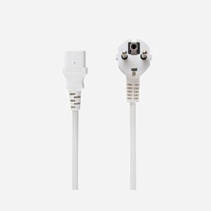 Gembird Câble d'alimentation PC-186W-VDE Blanc 1.8m CEE7/4 Mâle vers Femelle, 10A, VDE, 190g