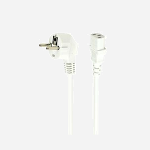 Gembird Câble d'alimentation PC-186W-VDE Blanc 1.8m CEE7/4 Mâle vers Femelle, 10A, VDE, 190g - Miniature 2