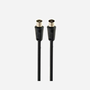 Gembird CCV-515 Câble Coaxial 1.8m Connecteurs Mâle/Femelle Noir - Unité - Conditionnement 55x155x25mm