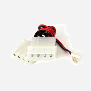 Gembird CC-PSU-5 Câble d'alimentation interne - Connecteur Molex 4-pin vers Molex 4-pin + Fan 3-pin - Dimensions 80x80x15mm
